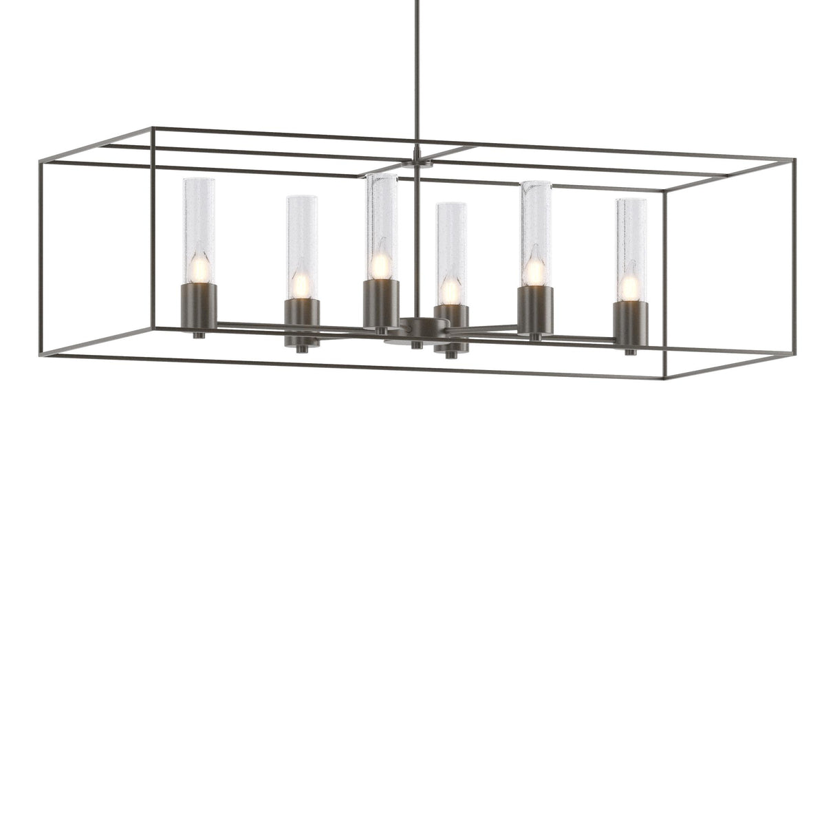 Hubbardton Forge 2018 Dark Smoke Dark Smoke Seeded Clear Glass (II) Multi Portico Pendant
