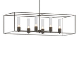 Hubbardton Forge 2018 Dark Smoke Oil Rubbed Bronze Seeded Clear Glass (II) Multi Portico Pendant