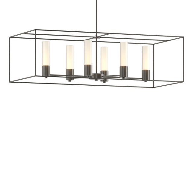 Hubbardton Forge 2018 Dark Smoke Natural Iron Opal Glass (GG) Multi Portico Pendant