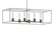 Hubbardton Forge 2018 Dark Smoke Natural Iron Seeded Clear Glass (II) Multi Portico Pendant