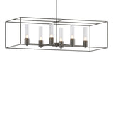Hubbardton Forge 2018 Dark Smoke Natural Iron Seeded Clear Glass (II) Multi Portico Pendant