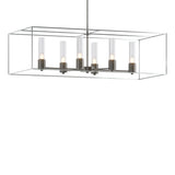 Hubbardton Forge 2018 Dark Smoke Vintage Platinum Seeded Clear Glass (II) Multi Portico Pendant
