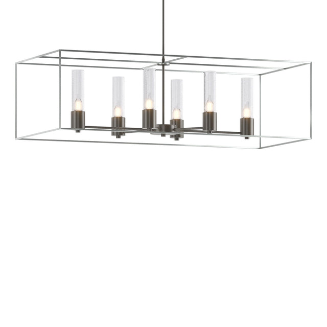 Hubbardton Forge 2018 Dark Smoke Vintage Platinum Seeded Clear Glass (II) Multi Portico Pendant
