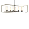 Hubbardton Forge 2018 Dark Smoke Soft Gold Opal Glass (GG) Multi Portico Pendant