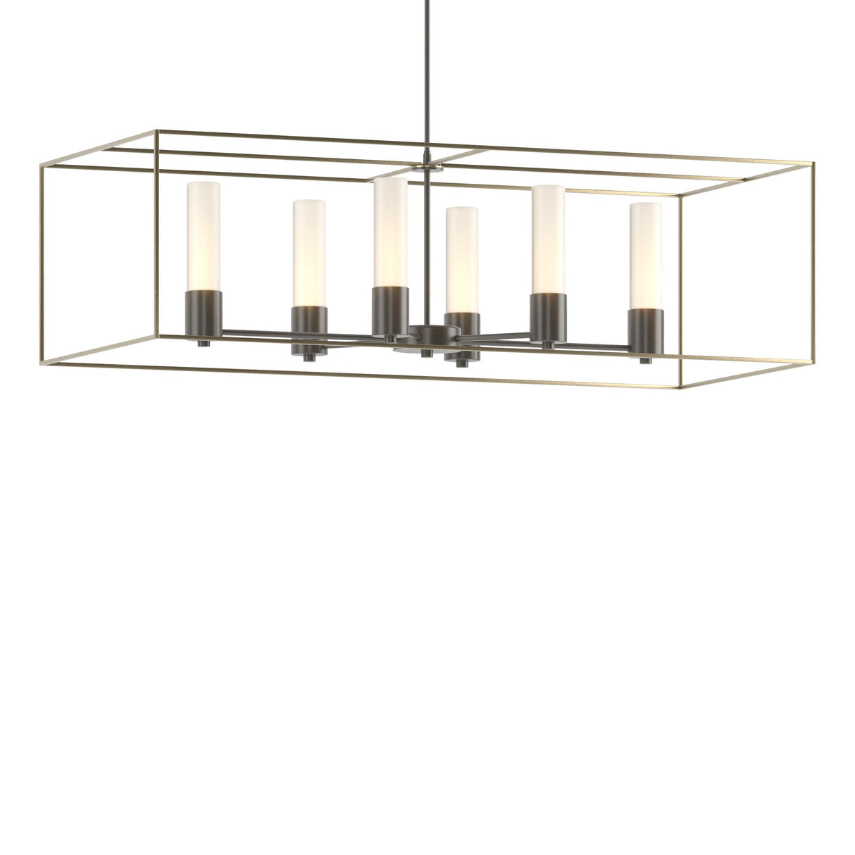 Hubbardton Forge 2018 Dark Smoke Soft Gold Opal Glass (GG) Multi Portico Pendant