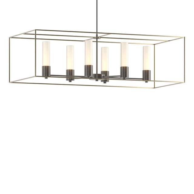 Hubbardton Forge 2018 Dark Smoke Soft Gold Opal Glass (GG) Multi Portico Pendant