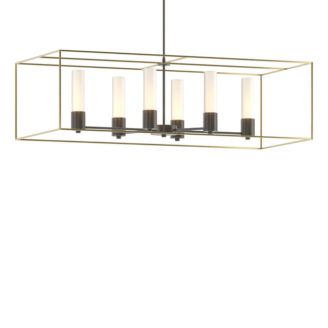 Hubbardton Forge 2018 Dark Smoke Modern Brass Opal Glass (GG) Multi Portico Pendant