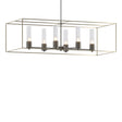 Hubbardton Forge 2018 Dark Smoke Soft Gold Seeded Clear Glass (II) Multi Portico Pendant