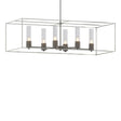 Hubbardton Forge 2018 Dark Smoke Sterling Seeded Clear Glass (II) Multi Portico Pendant