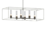 Hubbardton Forge 2018 Dark Smoke Sterling Seeded Clear Glass (II) Multi Portico Pendant