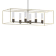 Hubbardton Forge 2018 Dark Smoke Modern Brass Seeded Clear Glass (II) Multi Portico Pendant