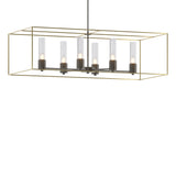 Hubbardton Forge 2018 Dark Smoke Modern Brass Seeded Clear Glass (II) Multi Portico Pendant
