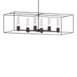 Hubbardton Forge 2018 Black Dark Smoke Seeded Clear Glass (II) Multi Portico Pendant