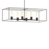 Hubbardton Forge 2018 Black Dark Smoke Opal Glass (GG) Multi Portico Pendant