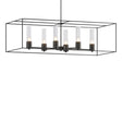 Hubbardton Forge 2018 Black Black Seeded Clear Glass (II) Multi Portico Pendant