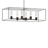Hubbardton Forge 2018 Black Oil Rubbed Bronze Seeded Clear Glass (II) Multi Portico Pendant