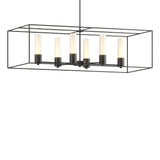 Hubbardton Forge 2018 Black Natural Iron Opal Glass (GG) Multi Portico Pendant