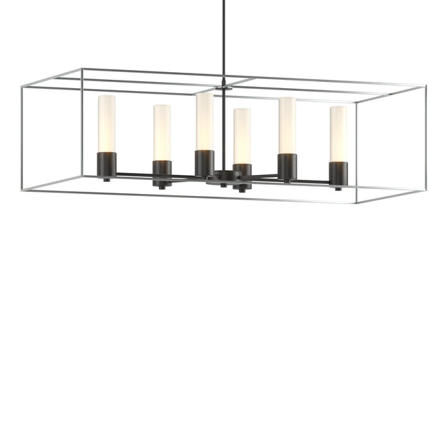 Hubbardton Forge 2018 Black Vintage Platinum Opal Glass (GG) Multi Portico Pendant
