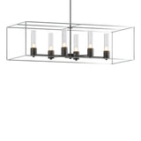 Hubbardton Forge 2018 Black Vintage Platinum Seeded Clear Glass (II) Multi Portico Pendant