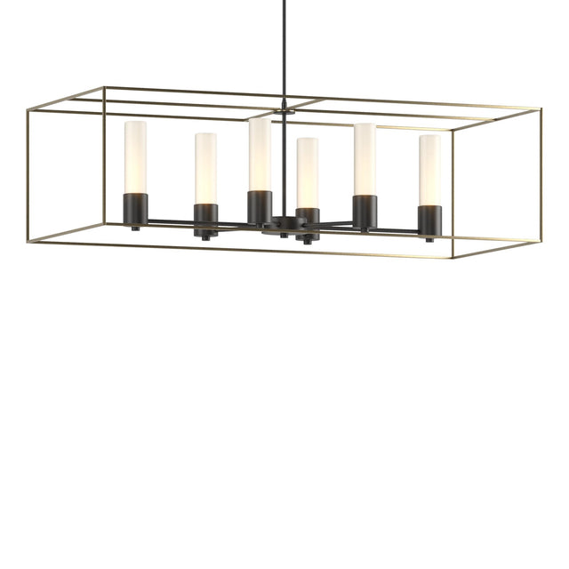 Hubbardton Forge 2018 Black Soft Gold Opal Glass (GG) Multi Portico Pendant