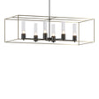 Hubbardton Forge 2018 Black Soft Gold Seeded Clear Glass (II) Multi Portico Pendant