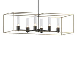 Hubbardton Forge 2018 Black Soft Gold Seeded Clear Glass (II) Multi Portico Pendant