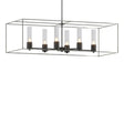 Hubbardton Forge 2018 Black Sterling Seeded Clear Glass (II) Multi Portico Pendant