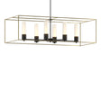 Hubbardton Forge 2018 Black Modern Brass Opal Glass (GG) Multi Portico Pendant