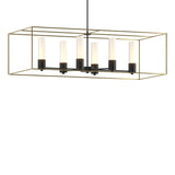 Hubbardton Forge 2018 Black Modern Brass Opal Glass (GG) Multi Portico Pendant