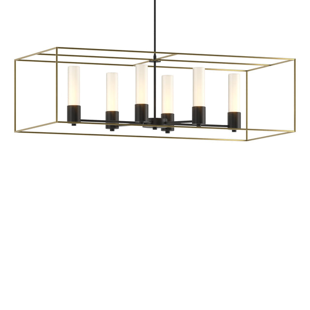 Hubbardton Forge 2018 Black Modern Brass Opal Glass (GG) Multi Portico Pendant