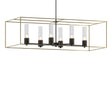 Hubbardton Forge 2018 Black Modern Brass Seeded Clear Glass (II) Multi Portico Pendant