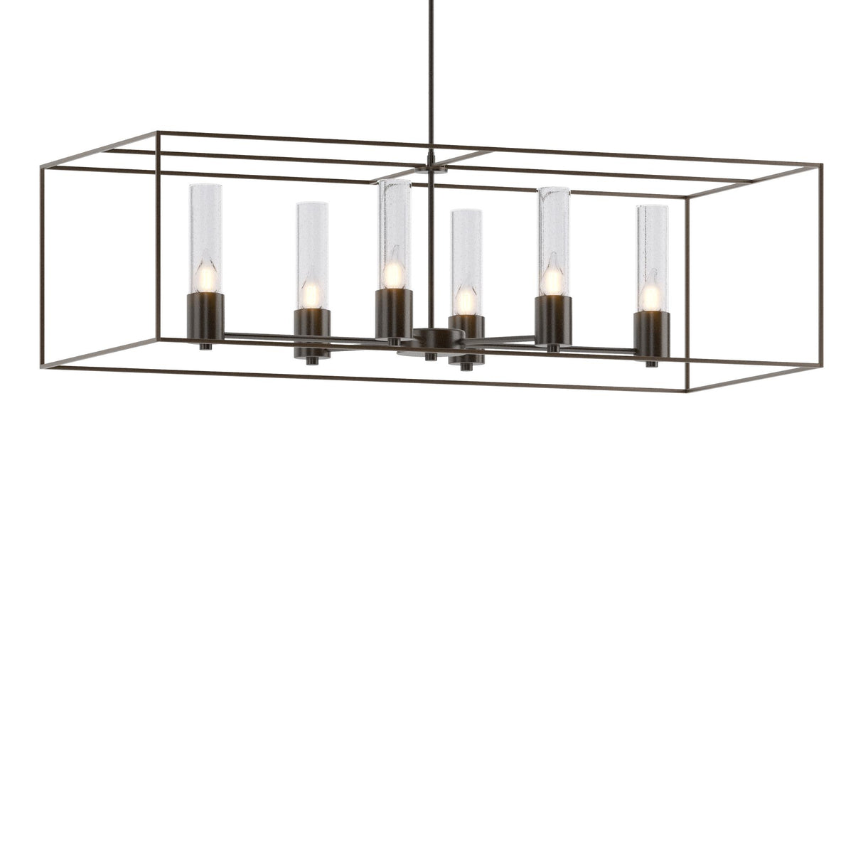 Hubbardton Forge 2018 Oil Rubbed Bronze Bronze Seeded Clear Glass (II) Multi Portico Pendant