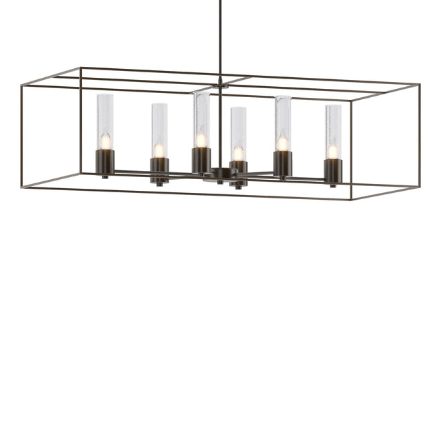 Hubbardton Forge 2018 Oil Rubbed Bronze Bronze Seeded Clear Glass (II) Multi Portico Pendant