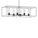 Hubbardton Forge 2018 Oil Rubbed Bronze Dark Smoke Seeded Clear Glass (II) Multi Portico Pendant