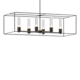 Hubbardton Forge 2018 Oil Rubbed Bronze Black Seeded Clear Glass (II) Multi Portico Pendant
