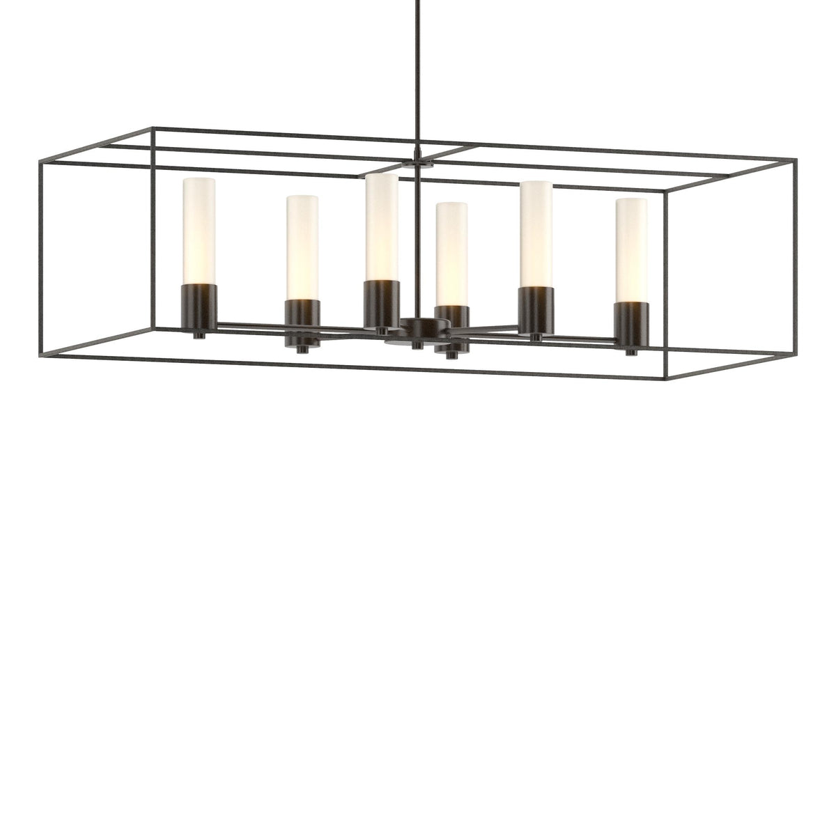 Hubbardton Forge 2018 Oil Rubbed Bronze Natural Iron Opal Glass (GG) Multi Portico Pendant