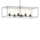 Hubbardton Forge 2018 Oil Rubbed Bronze Natural Iron Opal Glass (GG) Multi Portico Pendant