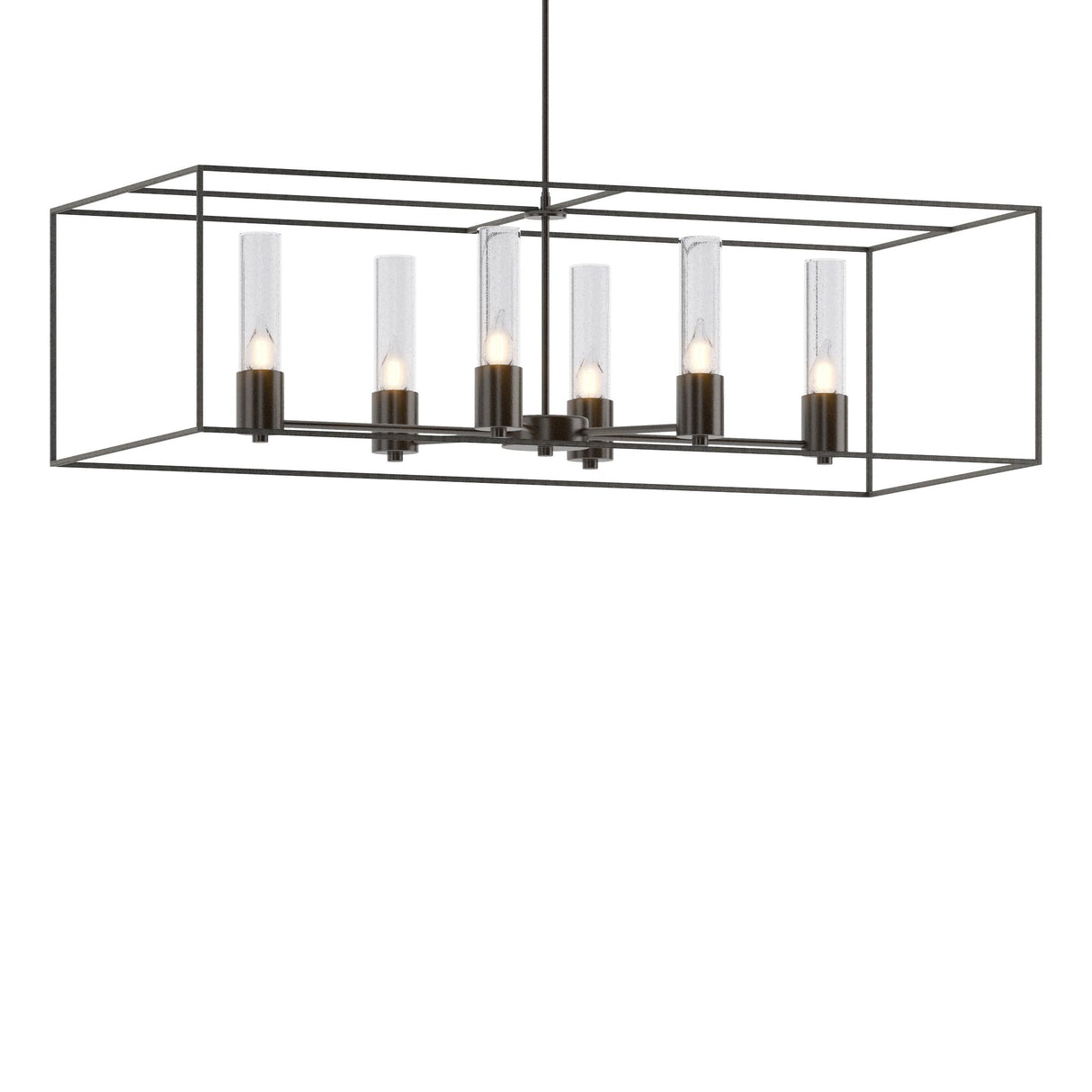 Hubbardton Forge 2018 Oil Rubbed Bronze Natural Iron Seeded Clear Glass (II) Multi Portico Pendant