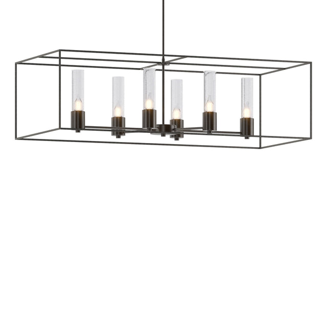 Hubbardton Forge 2018 Oil Rubbed Bronze Natural Iron Seeded Clear Glass (II) Multi Portico Pendant