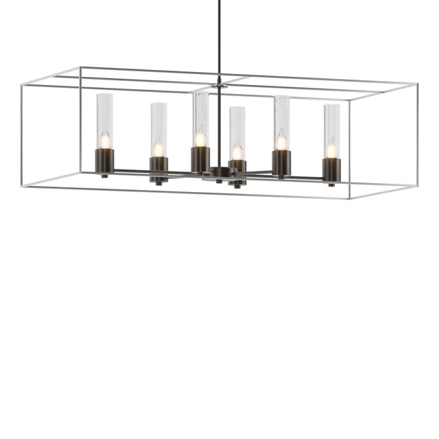 Hubbardton Forge 2018 Oil Rubbed Bronze Vintage Platinum Seeded Clear Glass (II) Multi Portico Pendant