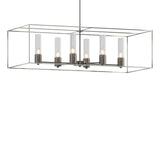 Hubbardton Forge 2018 Oil Rubbed Bronze Sterling Seeded Clear Glass (II) Multi Portico Pendant