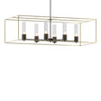 Hubbardton Forge 2018 Oil Rubbed Bronze Modern Brass Seeded Clear Glass (II) Multi Portico Pendant