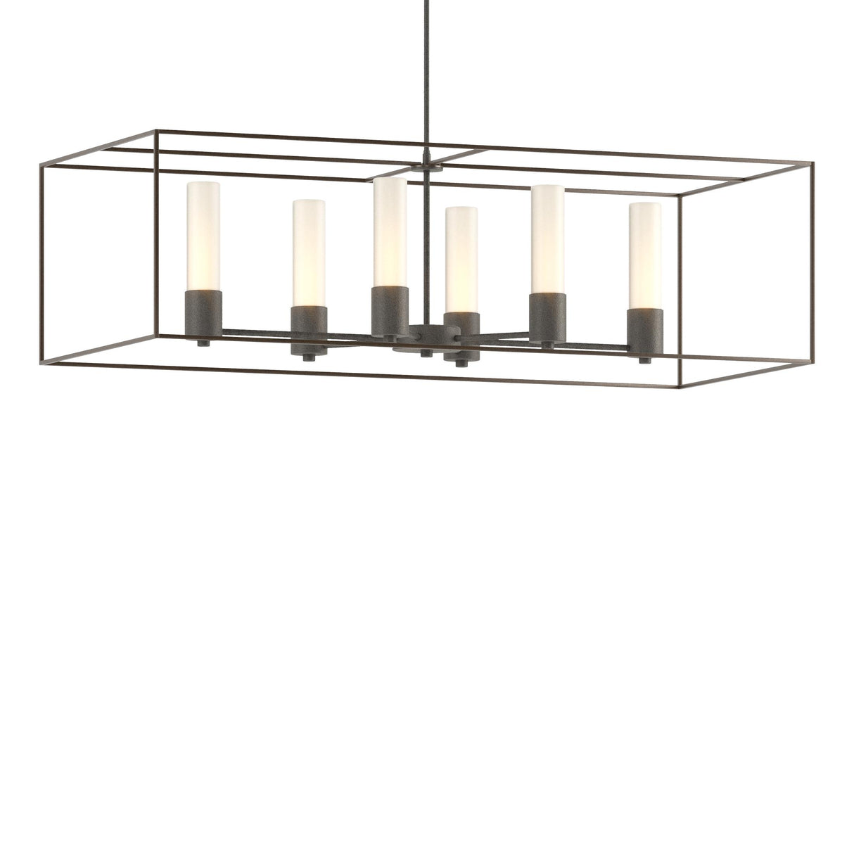 Hubbardton Forge 2018 Natural Iron Bronze Opal Glass (GG) Multi Portico Pendant