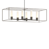 Hubbardton Forge 2018 Natural Iron Bronze Opal Glass (GG) Multi Portico Pendant