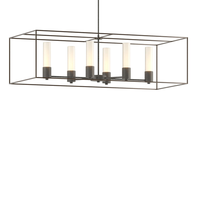 Hubbardton Forge 2018 Natural Iron Bronze Opal Glass (GG) Multi Portico Pendant
