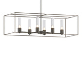 Hubbardton Forge 2018 Natural Iron Bronze Seeded Clear Glass (II) Multi Portico Pendant