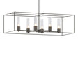 Hubbardton Forge 2018 Natural Iron Dark Smoke Seeded Clear Glass (II) Multi Portico Pendant