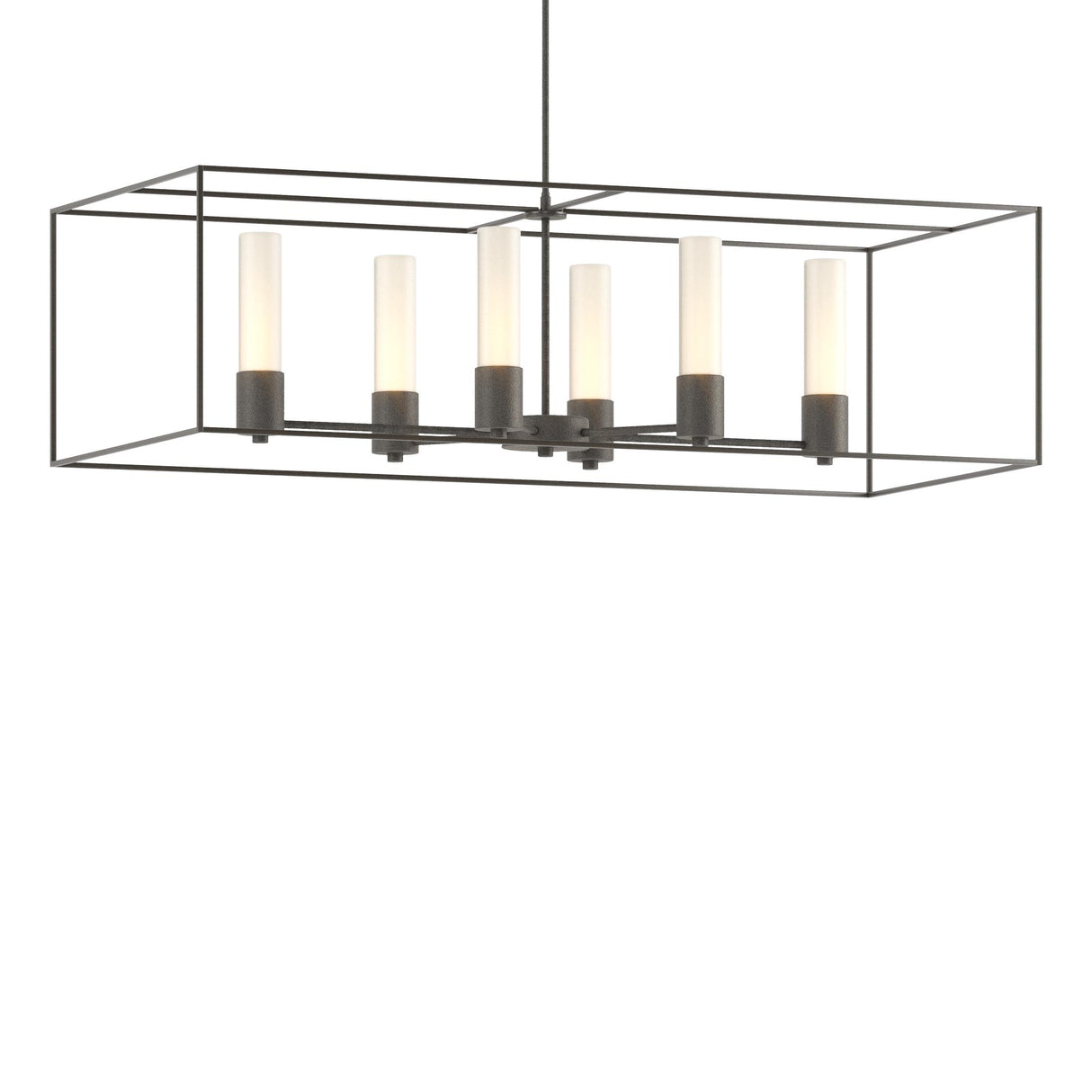 Hubbardton Forge 2018 Natural Iron Dark Smoke Opal Glass (GG) Multi Portico Pendant