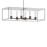 Hubbardton Forge 2018 Natural Iron Black Seeded Clear Glass (II) Multi Portico Pendant