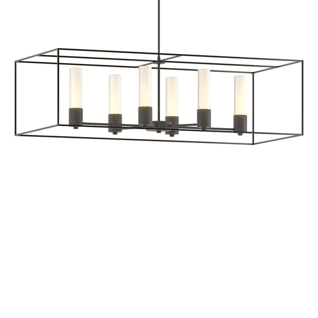 Hubbardton Forge 2018 Natural Iron Oil Rubbed Bronze Opal Glass (GG) Multi Portico Pendant
